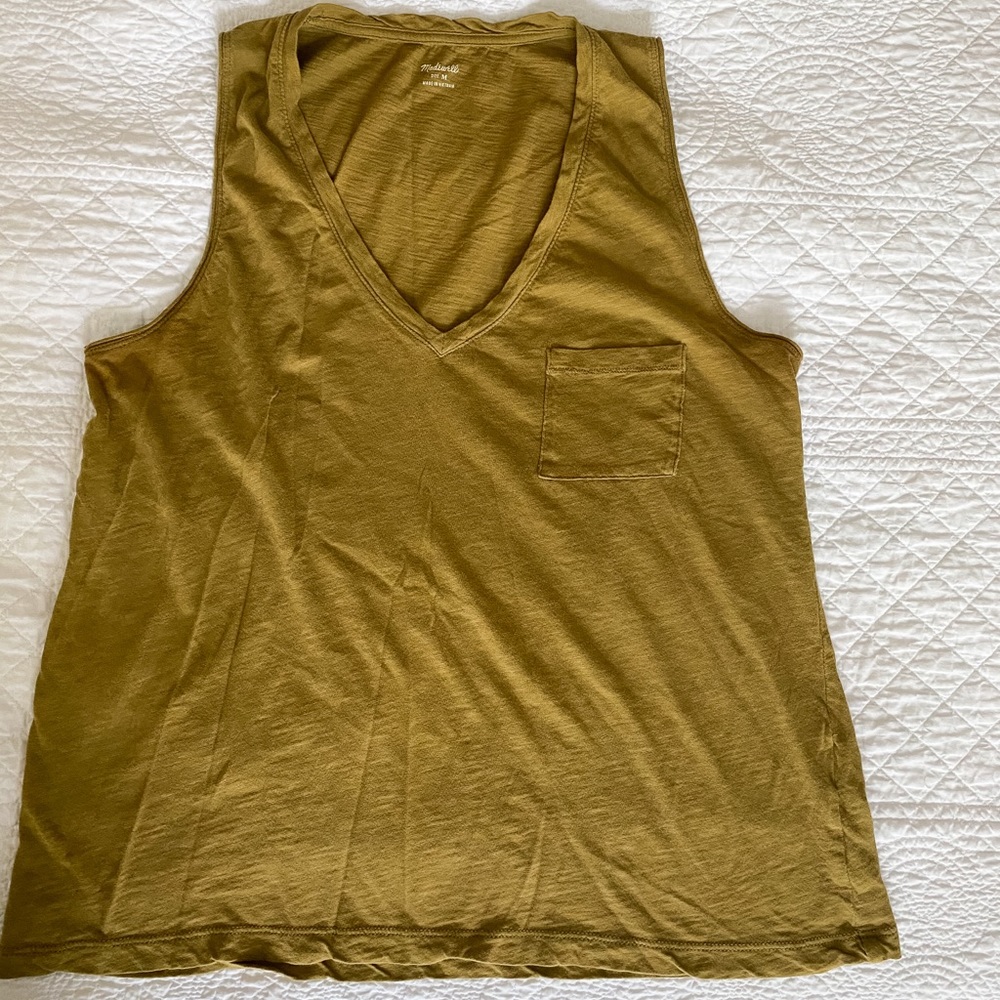 Madewell Whisper cotton V-neck pocket tank